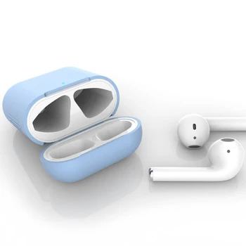 Меки Силиконови Калъфи За Apple Airpods 1/2 Безжични Слушалки Bluetooth Защитен Калъф За Apple Air Шушулките Зарядно Устройство Ще Захранване На Скоростната Чанта На Кутията