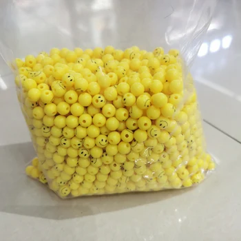 500 грама 10-20 мм сам yellow Smile face spacer beads.smiley for woman jewelry making гривна колие аксесоари 2021wholesale