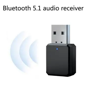 Bluetooth 5.1 Аудио Приемник Двоен Изход AUX USB Стерео Авто Хендсфри Подкрепа с BT5.1, A2DP, AVRCP До 10 м / 33 фута