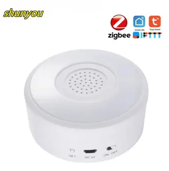 Zigbee Sasha Wireless WiFi Siren Alarm Детектор Sensor Wireless Sound Light Alarm APP Remote Control For Work With Smart Home