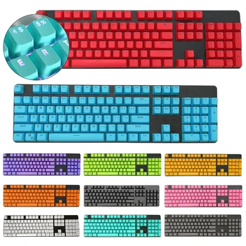 Универсална осветление f Keycaps 104 PBT Key Caps за Английската Механична клавиатура Cherry MX Multicolors Matching Key Caps Replacement