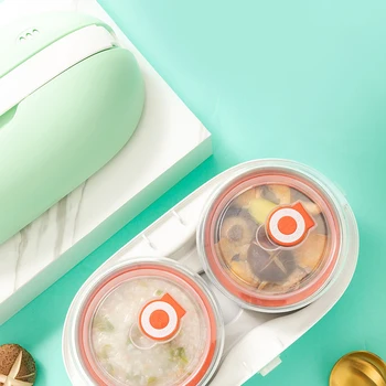 БИЙМЪН Lunch Box With Electric Heating Can Plug In Heating School Office Self-Heating Rice Cooking Bento Box Food Container