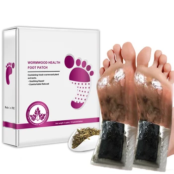 1 Кутия Пелин Тяло Detox Foot Patch Foot Pads Ефективно Подобряване На Качеството На Съня Органичен Detox Инструмент За Грижа За Краката