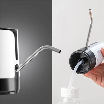Електрическа Помпа Бутилки за Вода USB Зареждане Диспенсер за Вода Помпа Питейна Вода на Тих Дизайн, Подходящ За Бутилки С Вода