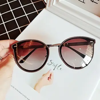Нови Дамски Ретро Голям Рамка Поляризирани Слънчеви Очила Наклон на Модата на Шофиране на Слънчеви Очила за Жени