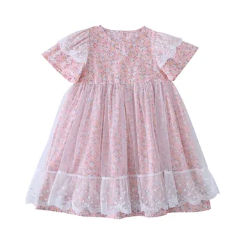 2021 лятна рокля new baby girl чужд стил цвете рокля детска корейската мода супер страхотна пола на принцеса