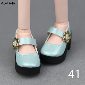 6*2,5 см, Светло-синя кожена модерни обувки За 1/4 BJD Кукла Обувки За Кукли 1:4 XinYi Обувки на висок ток За Аксесоари Saron Dolls