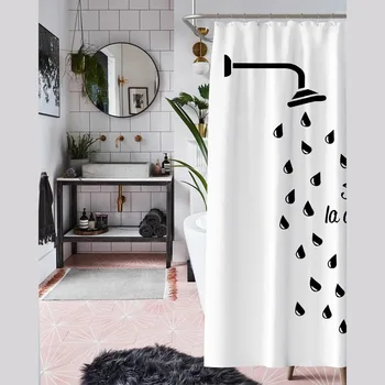 Нова сладък мультяшная завеса за душ водоустойчив и е защитена от мухъл баня удебелена стена завеса за декорация на баня