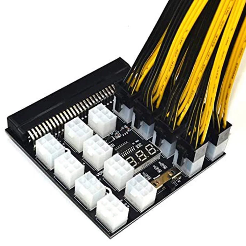 12V PCI-E 12/17x 6 Pins захранващ Адаптер Сървър Блок Горивна Такса За HP 1200W 750W PSU Server GPU БТК Mining
