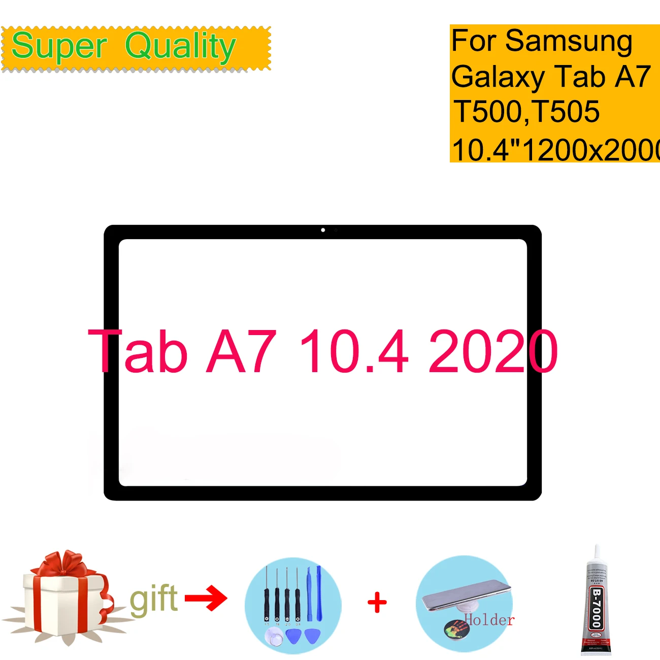 За Samsung Galaxy Tab A7 10.4 2020 Touch Screen Panel Tablet T500 T505 Front Външен LCD Glass Смяна на Обектива