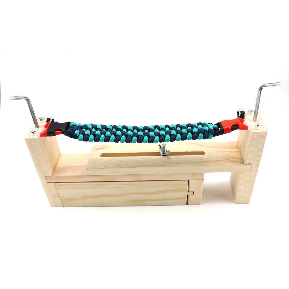 Регулируема Гривна Плетене Инструменти Гривна Maker Kit Пътуване DIY Wooden Паракорд Кука Лесно Переноска Преносими Детайли