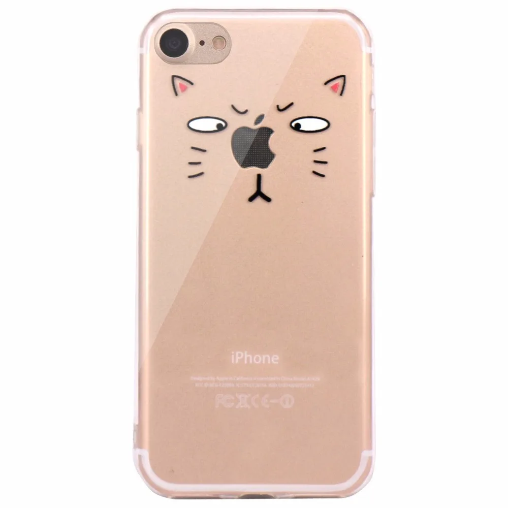 Animal Soft For Funda iphone 6s 6 7 8 plus Transparente Case Clear Динозавър Cat Penguin Делото за iphone 5s se 5 чанти
