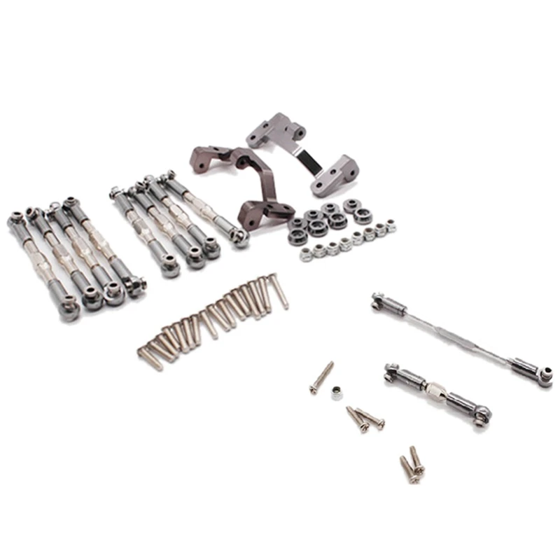 1 комплект за RC Car Spare Parts Upgrade Metal & 1бр за камион WPL 4X4 Предната и задната метална Обвивка на вала,Сребро