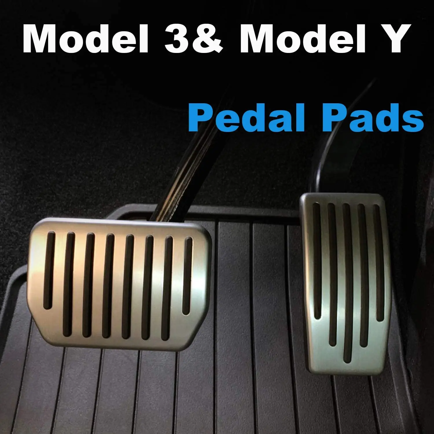 За Tesla Model 3 Model Y Non-Slip Performance Foot Pedals Възглавничките Auto Aluminum Alloy Foot Pedal Капаци(A Set of 2) Аксесоари