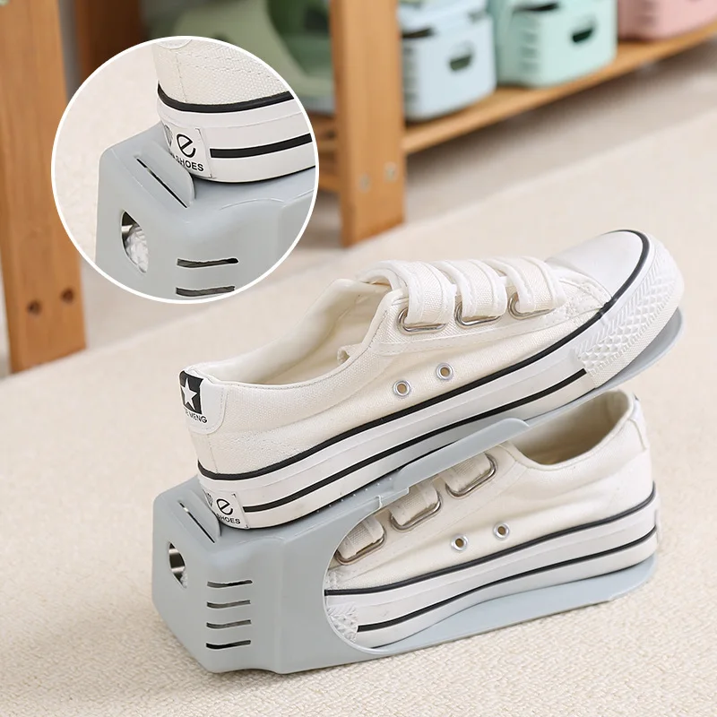 STOMMIHO 5pcs Регулируема Органайзер За Обувки Двуслойни Стелажи За Съхранение на Обувки Рафтове За Обувки Кутия За Обувки Референтни Рафтове Поставка Полк