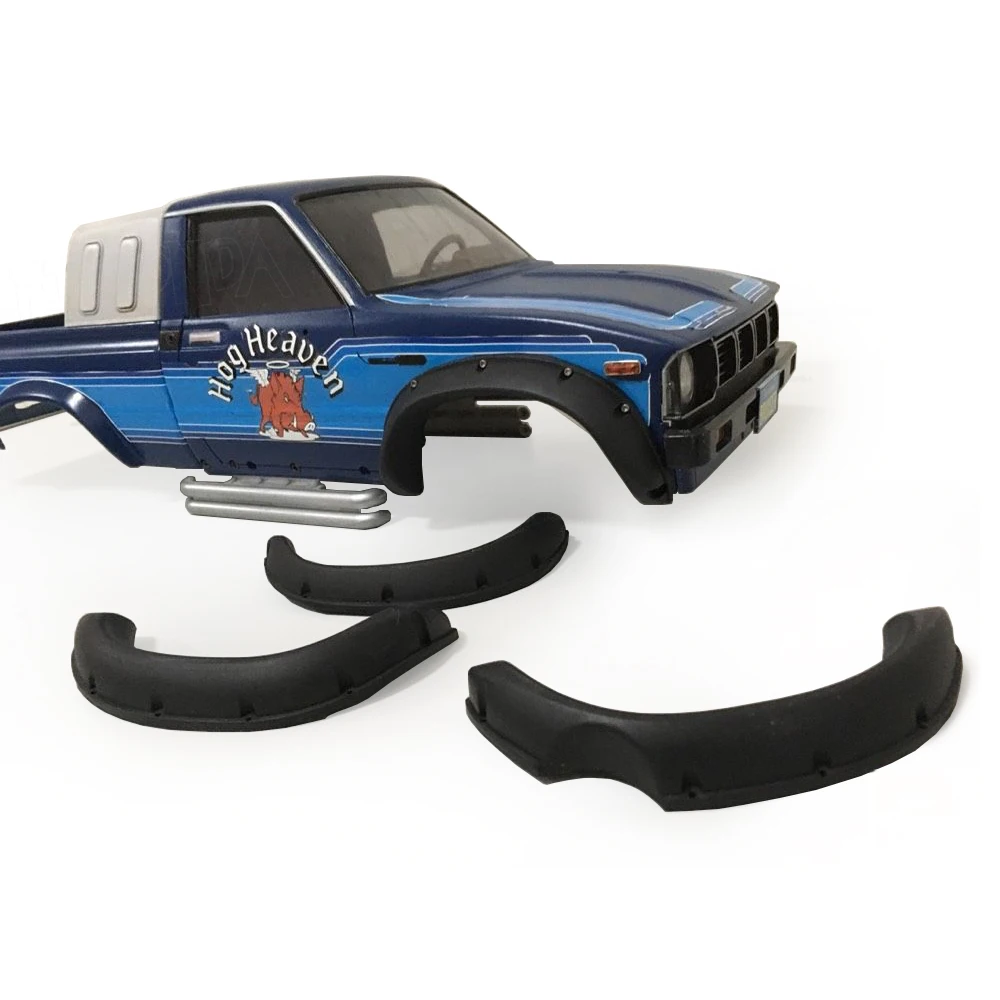 RC Car Rubber Fender Flares for 1/10 RC Crawler TAMIYA Hilux BRUISER RC4WD TF2 Mojave Body Parts