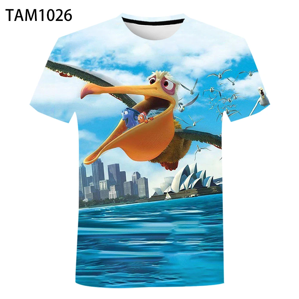 Finding Nemo New men t-shirt style Round Neck 3D hip hop digital printing Children and adults Short Sleeve summer High