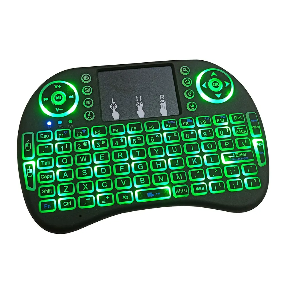 I8 Mini Keyboard 3 Цвята С Подсветка, Безжична Въздушна Мишка 2.4ghz С чувствителен на Допир Панел Дистанционно Управление I8B Руска Клавиатура За Android TV Box
