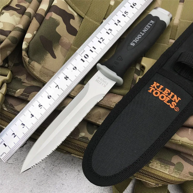 Фиксирано Острие на Ножа 440C Найлонов Ръкав Гмуркане Боен Военен Лов Къмпинг Прав Нож за Оцеляване EDC Инструмент Мулти Ножове