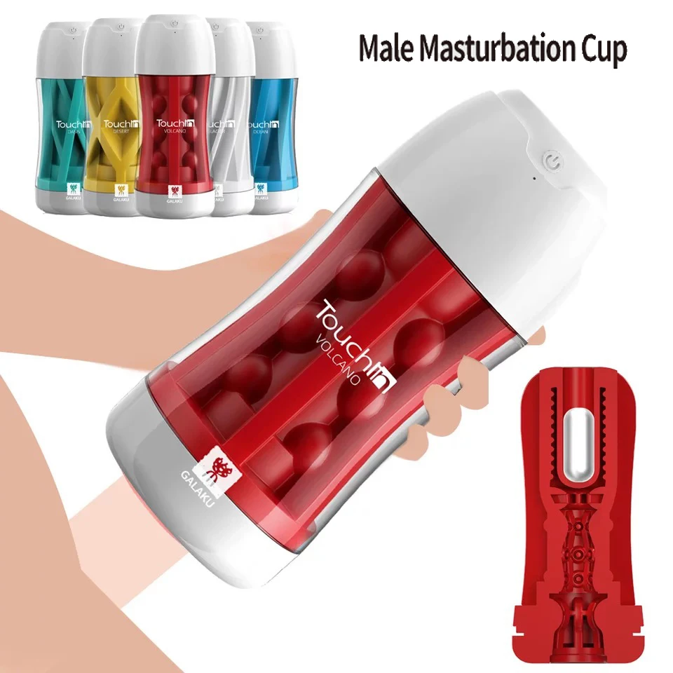 Newst 20 Mode Male Masturbation Cup Pocket Pussy Bullet Vibrator Glans Стимулант за Смучене на Орален Секс Airplane Cup Секс играчки За мъже