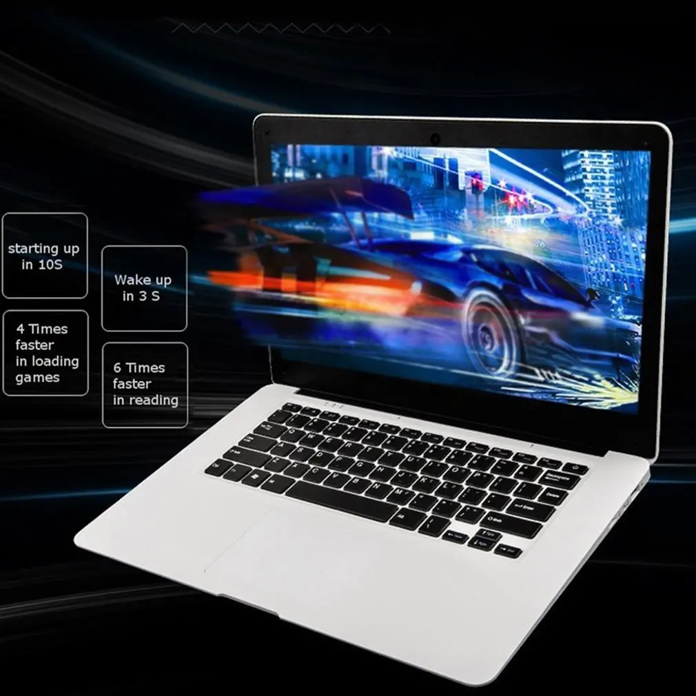 14.1 инчов Hd Lightweight&Ultra-Thin 2+32G Lapbook Лаптоп Z8350 64-Битов Четириядрен Процесор 1.44 Ghz Windows 10 1.3 Mp Camera EU Plug Лаптоп