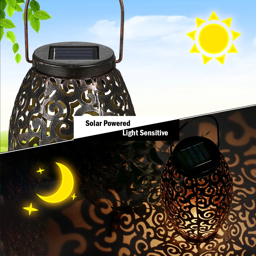 Tomshine Solar Powered Energy LEDs Фенер Light Outdoor Hanging Lamp IP44 Water Resistance for Patio Garden Courtyard Pathway