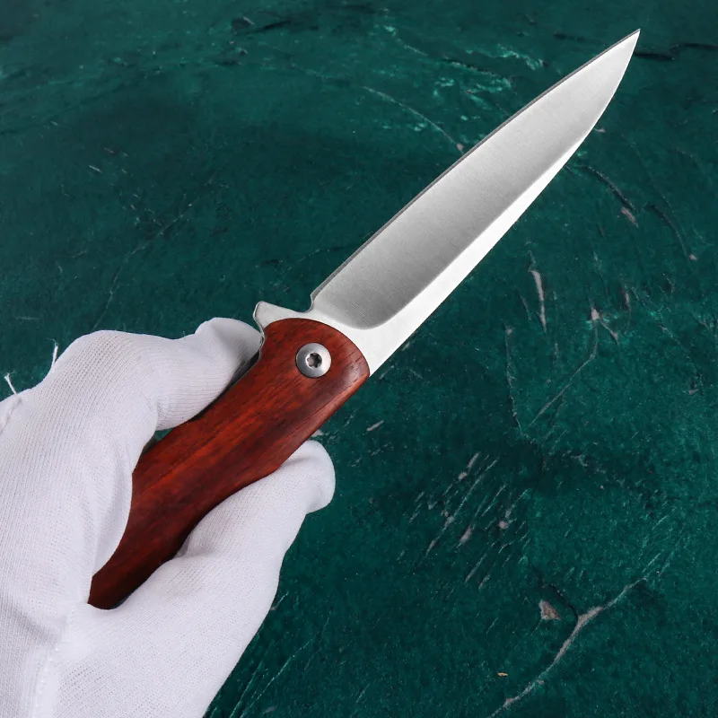 2021 Открит D2 Стоманена Сгъваем Нож Открит Оцеляване Преносим Сандаловый Плодов Нож На Къмпинг, Планинарство Кухненски Нож