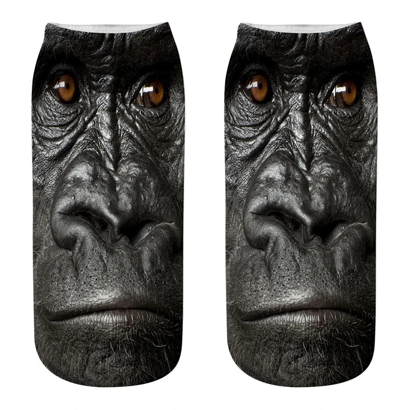 орангутан Печатни Самоличността на Глезена, Къси Чорапи, Жена на Животните 3D Печат памучни Чорапи Harajuku Дизайн на Летни Дамски Чорапи