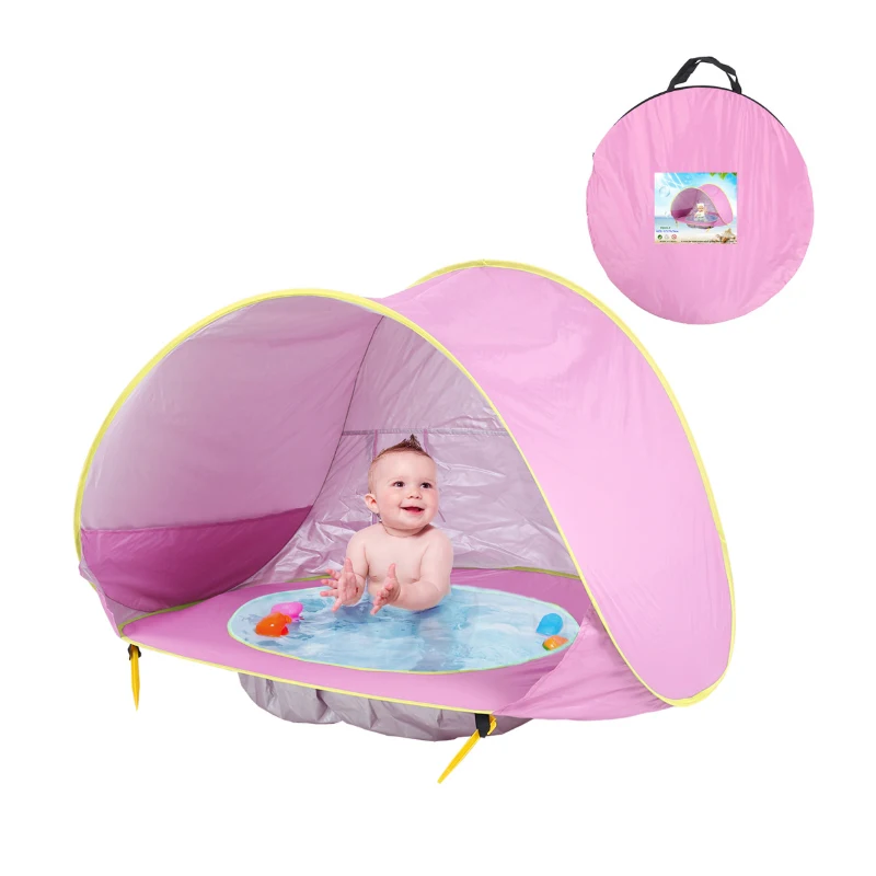 Baby Beach Tent Children Waterproof Pop Up sun Tent Tent UV-protecting Sunshelter with Pool Kid Outdoor Camping Sunshade Beach