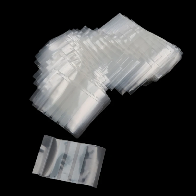 100шт Малки Пластмасови Записваеми Отново Закрываемые Чанта с Цип Самоуплотняющиеся Записваеми Бели Блокове Zip-Lock Чанти За Съхранение на Бижута
