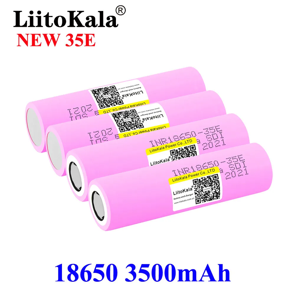 2021 Нов Оригинален LiitoKala INR18650 35E 3.7 V 3500mAh 20A разряд INR18650 35E 18650 Литиево-йонна батерия 3.7 V акумулаторна батерия