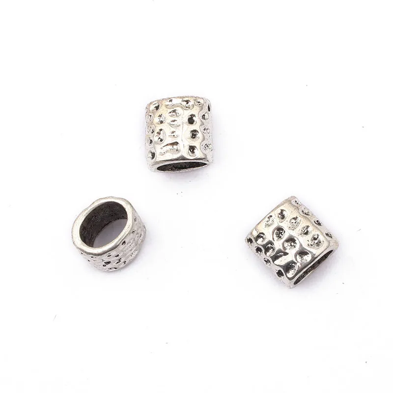 10pcs Hammer Slide Spacer Fit Double 5mm Round Leather For направи си САМ Бижута Bead