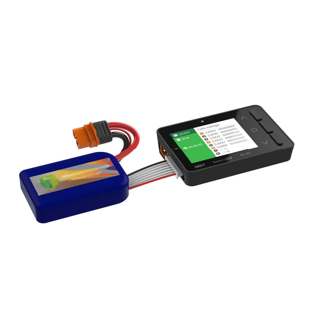 ISDT BattGO BG-8S Battery Meter LCD Дисплей на Цифров Капацитет на Батерията Проверка Battery Balancer Battery Tester За Липо