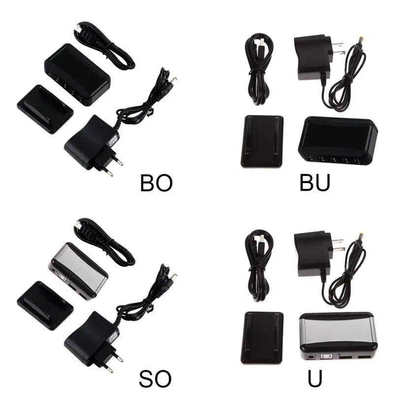 За преносими КОМПЮТРИ 7-Портов USB Хъб US/EU Standard USB 2.0 High Speed Data Transfer Adapter Дърва New