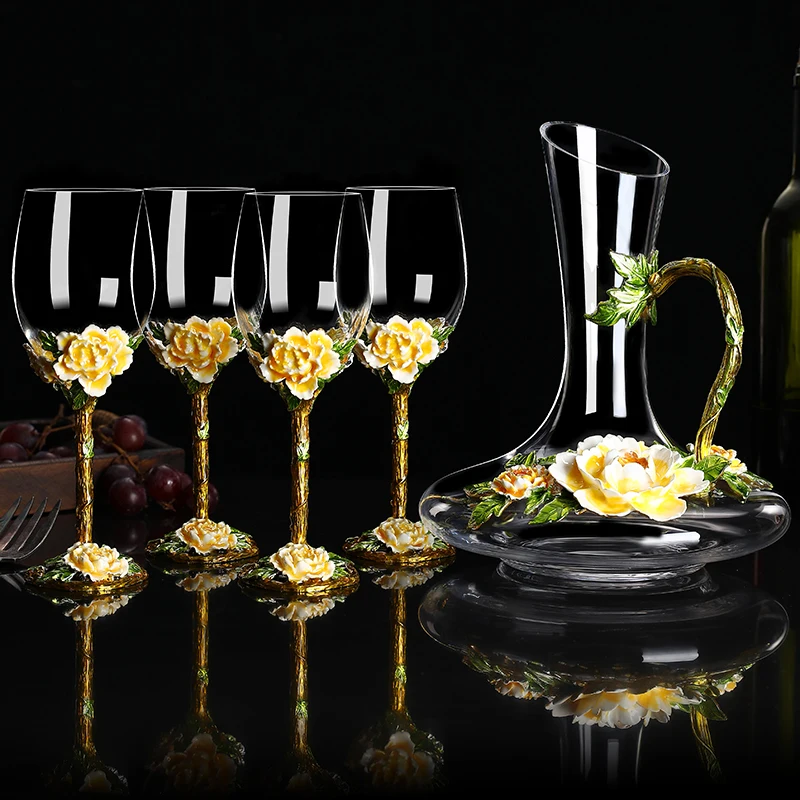 Европейският стил на Емайл Цвят на Чаша За Вино Гарафа Творческа Личност Дома на Чаша За Вино, Чаша За Шампанско Подарък Чаша