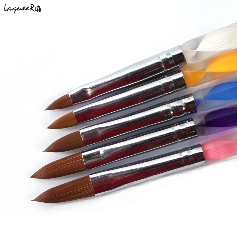 Гореща Продажба Високо Качество 5 Бр Мода Акрил UV Гел маникюр Builder Brush Pen Set Nail Art Brush