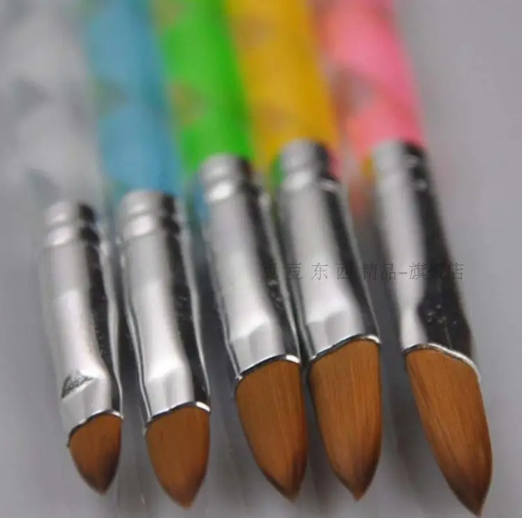 Гореща Продажба Високо Качество 5 Бр Мода Акрил UV Гел маникюр Builder Brush Pen Set Nail Art Brush