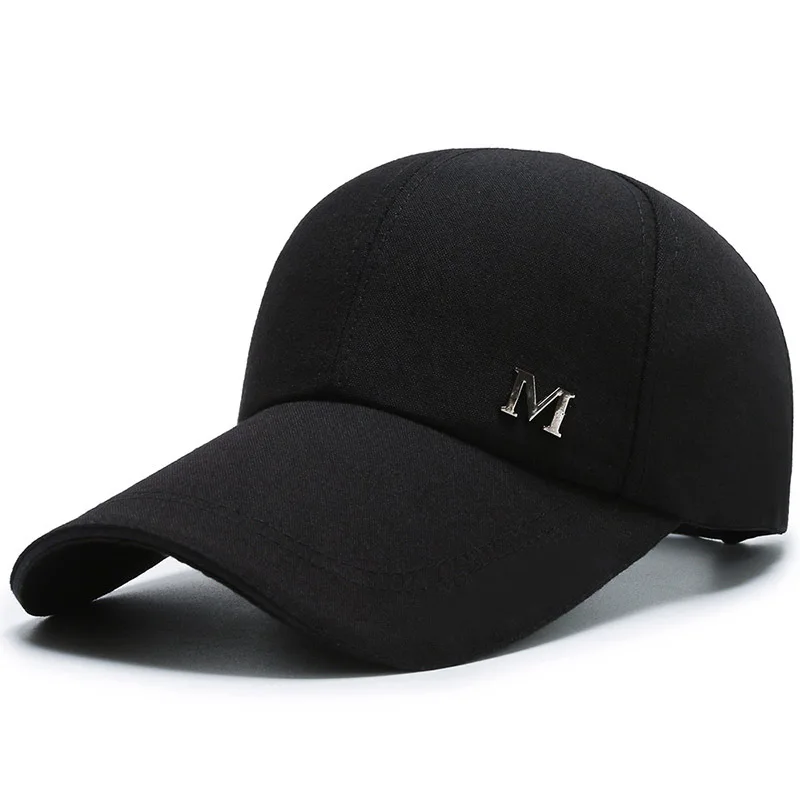 Нова Бейзболна Шапка Мъжка M Cap Sun Hat Sun Hat Wild Custom Hat Korean Wild Платно Solid Color