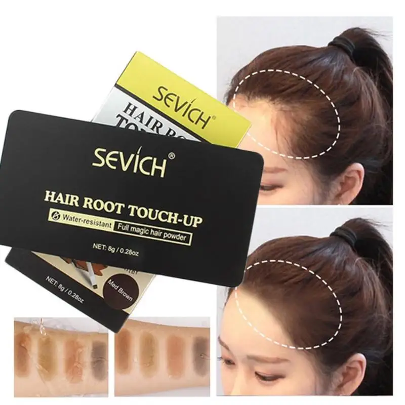 Sevich 8G Waterproof Hair Shadow Powder 4 Цвята Hair Root Cover Up Concealer Repair Fill In the Edge Control Hair Line Powder