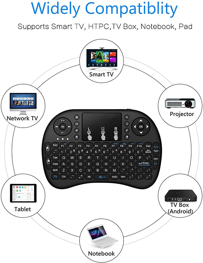 I8 Mini Wireless Keyboard 2.4 GHz Руската Английската Версия на Air Mouse С Тачпадом за Лаптоп Android TV Box PC