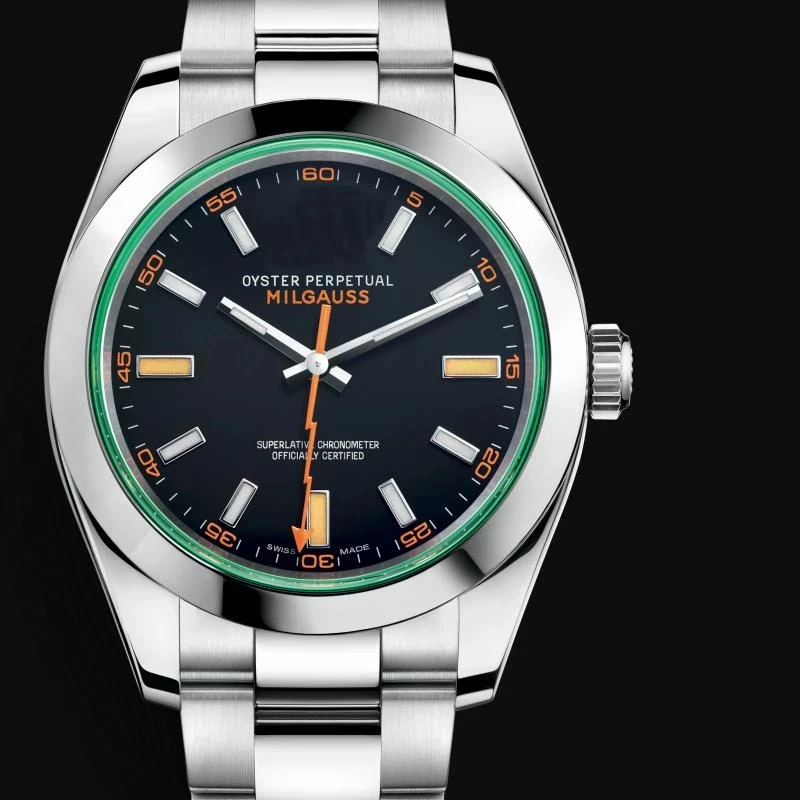 Мъжки часовник Автоматично Механични Milgausses Sapphier 126610 2021 Нов Модел от Неръждаема Стомана eta2813 Механизъм за Часовници Зелен Циферблат