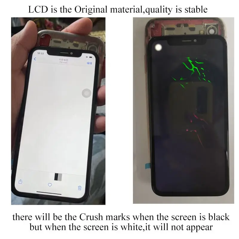 OLED Little Crush LCD Pantalla За iPhone X LCD XR XS 11 Screen LCD Display 3D Digitizer Touch Assembly For iPhone X XS-XS Max