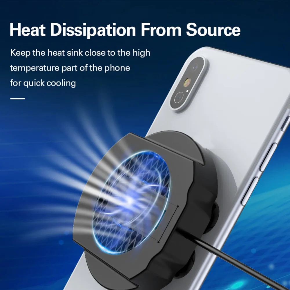 Универсален Охладител на Мобилен Телефон, Игрова Телефон Охладител Регулируема Преносим Притежателя на Вентилатора на Радиатора За iPhone, Samsung, Huawei, Xiaomi