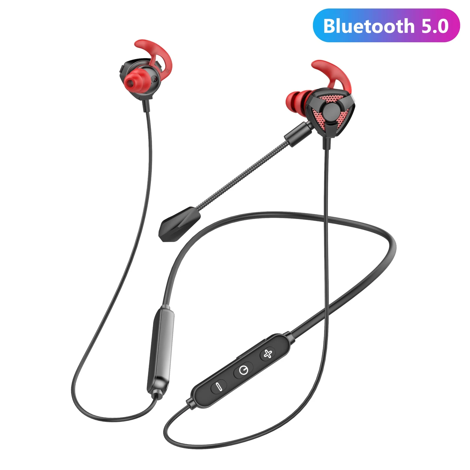 BT-66 wireless Bluetooth 5.0 CVC8.0 Active Noise Reduction IC Gaming Sport ушите С Подвижен Микрофон