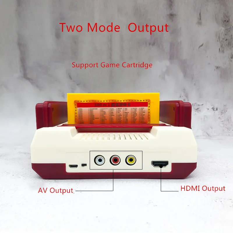 Нова актуализация HD Video Game Console Вграден 121 Game Red White Home Game Console За семейни игри Подкрепа 8Bit ФК Game Cartridge
