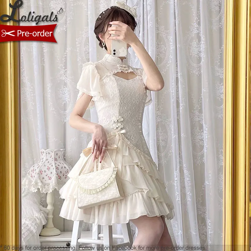 Резервация ~ The Princess ~ Vintage Qi Lolita Dress Short Sleeve Party Dress by Alice Момиче