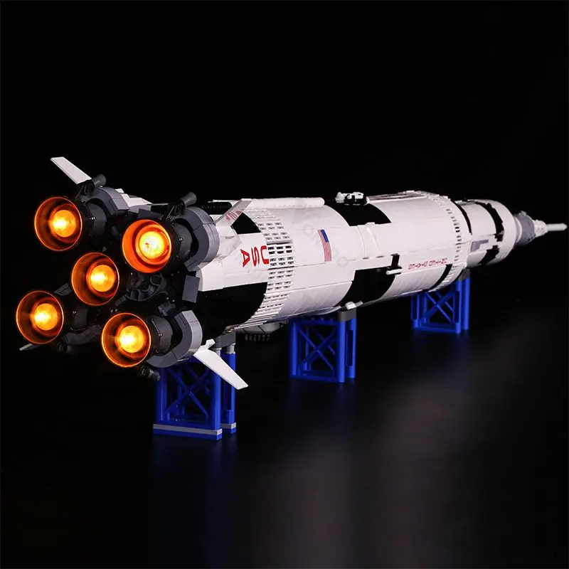 Led Light kit for 21309 Apollo Сатурн V Ракета Light Kit Building Blocks Toys For Children Kids Only Light No Blocks