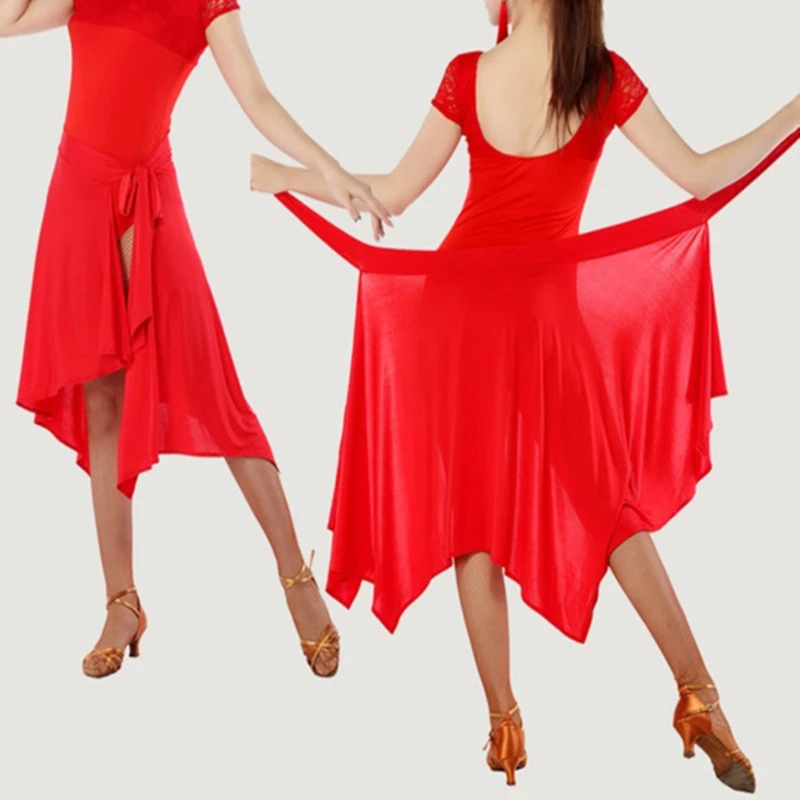 Латинска америка Танцова Пола Възрастен Професионален Танц Триъгълник Престилка Дамски Високо Качество на Румба, Самба латинска америка Практика Танцово рокля