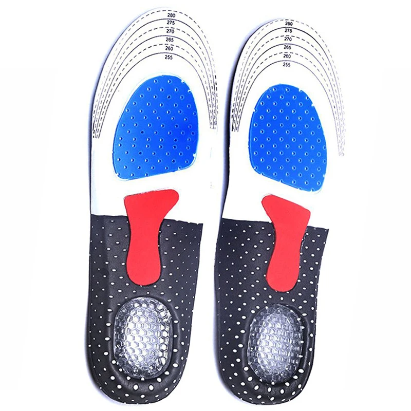 Спортен бягане гел силиконови вложки за обувки за краката на мъже, жени на стъпалото ортопедичен мат масаж амортизирующая арка