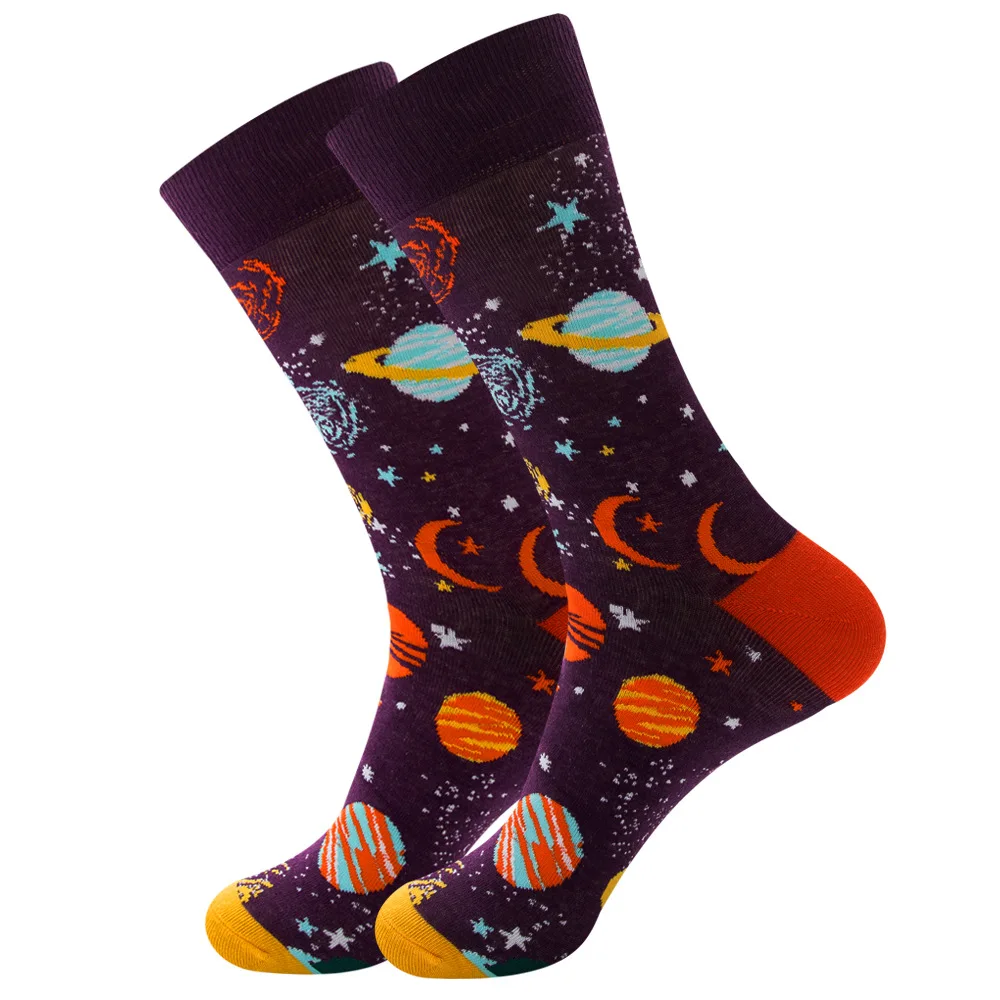 Peonfly Хип-хоп 2020new Памук Мъжки Harajuku Щастлив Смешно Какашки Хапчета Чужденец Гребен, Обличам Чорапи за Мъже Сватба Коледен Подарък
